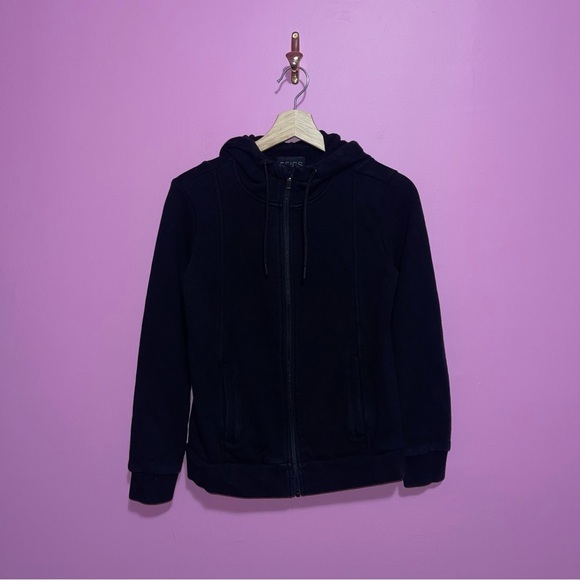 Figs Hoodie Women's Size Extra Small Black On-Shift Full Zip Sweater Hooded - Picture 2 of 13